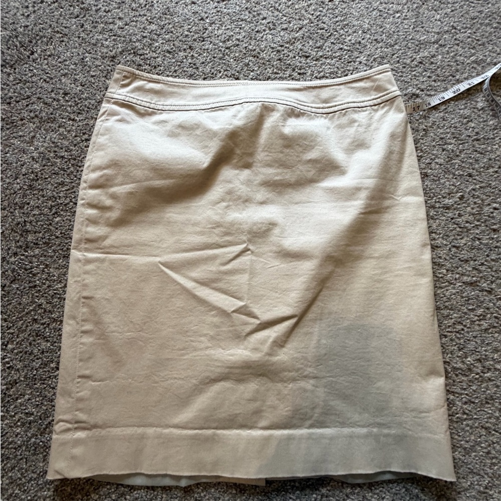 LOFT Cream Pencil Skirt